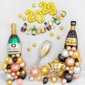 신년 파티 장식세트 [샴페인파티 2023 블랙골드]